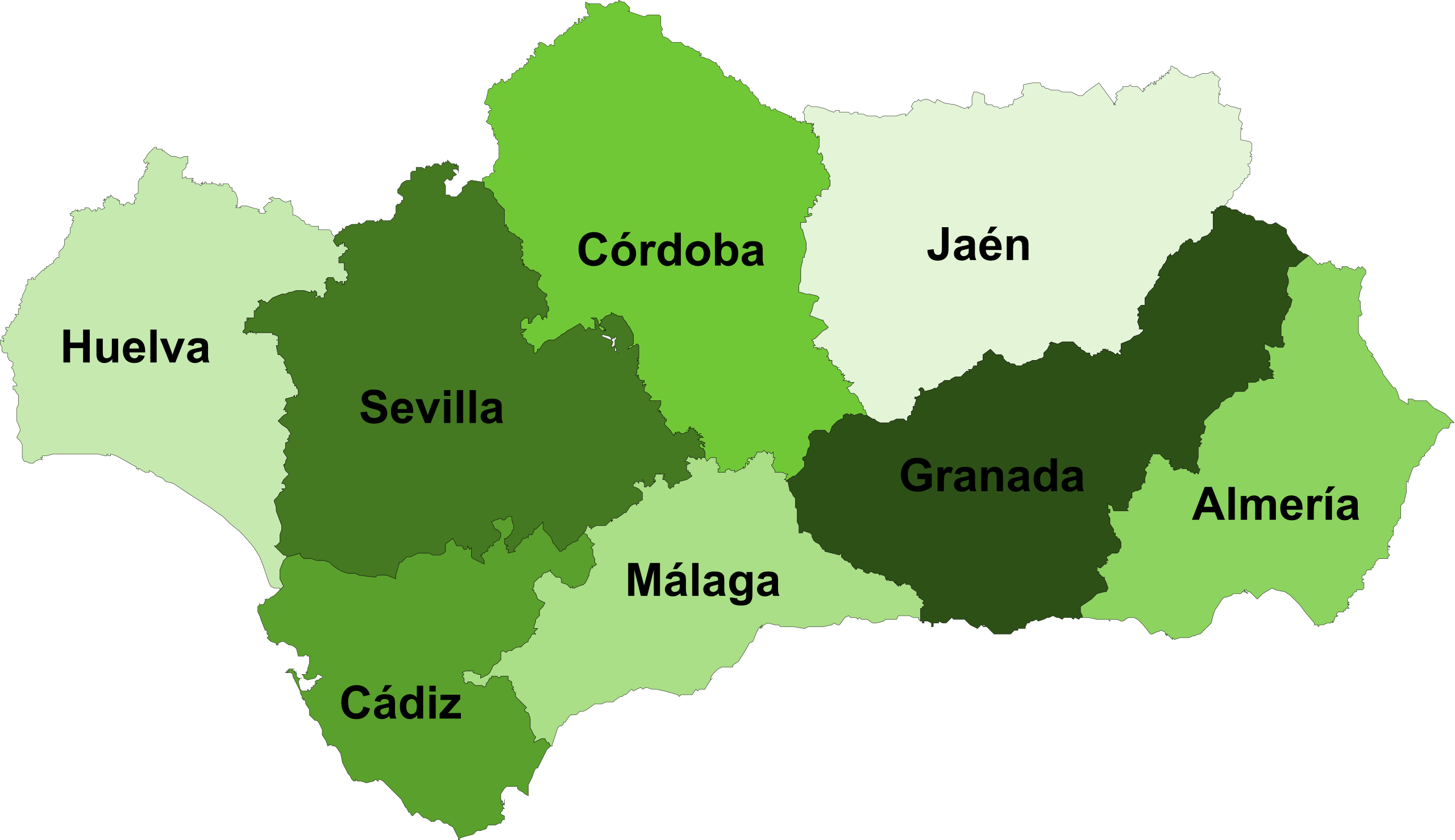 Mapa de Andalucía